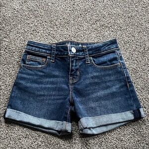 GAP Dark Blue Denim Rolled-Hem Kids Shorts